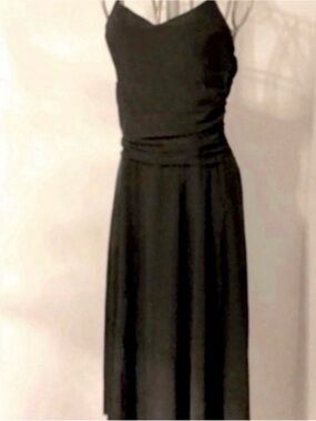 Classic Black Spaghetti-Strap Maxi Dress